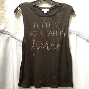 LA THREADS BLACK "FIERCE" TANK TOP SZ M